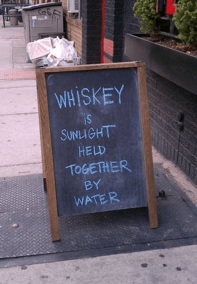 Whiskey is sunlight.