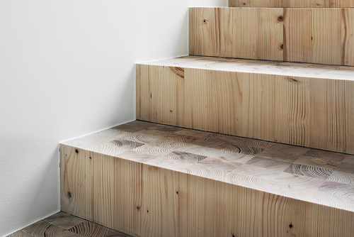 Endgrain stair treads.