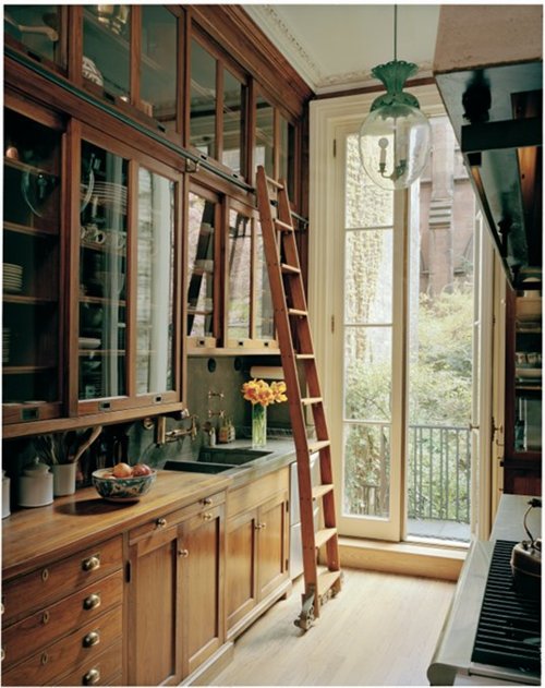 Library ladder.
