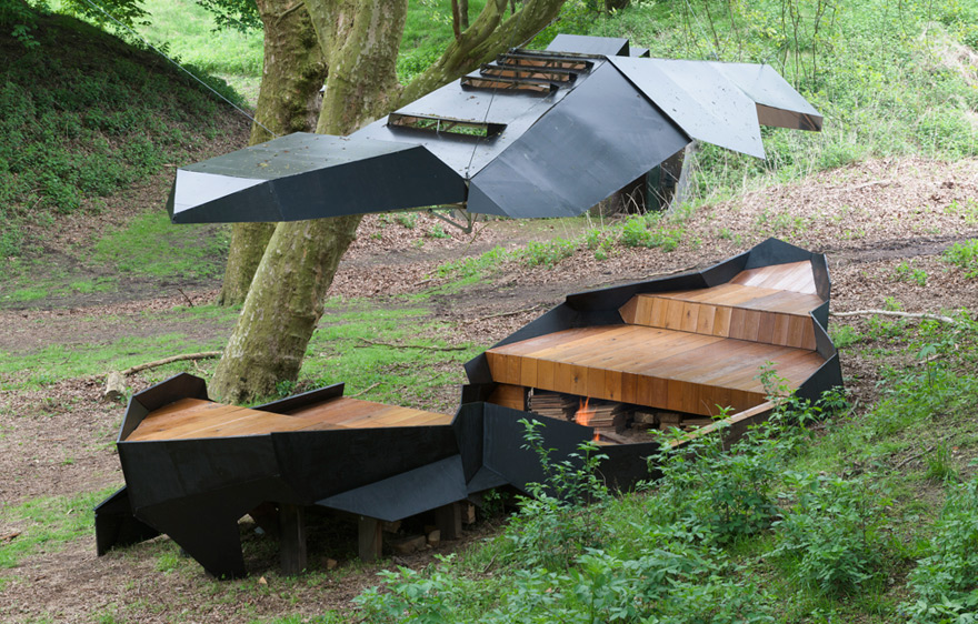 Campfire pavilion boat