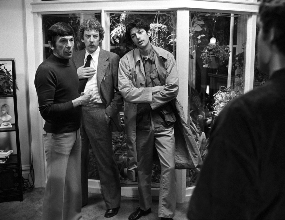 Nimoy, Sutherland, and Goldblum