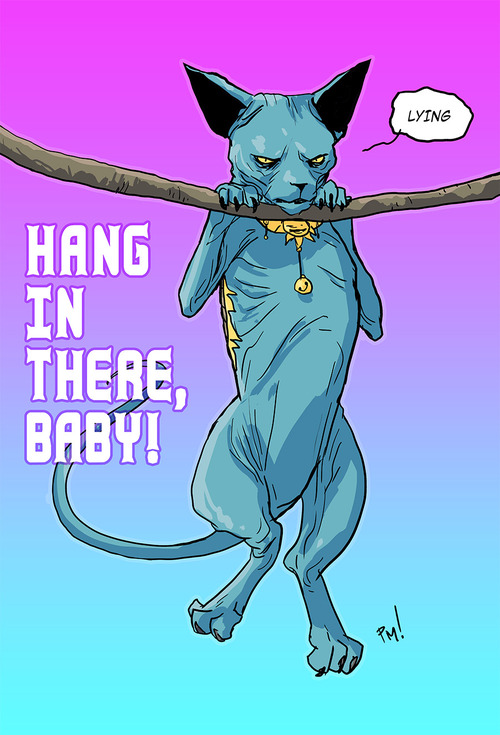 Motivational Lying Cat.